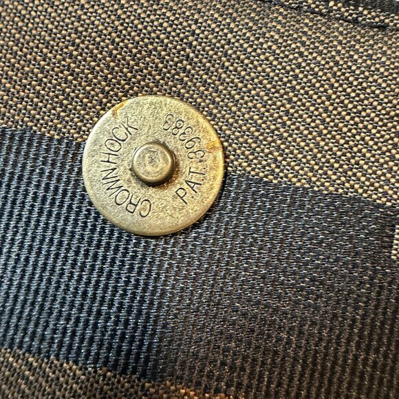 Fendi Pequin Striped Vintage Shoulder Bag Brown & Black | Made in Italy - Picture 8 of 16